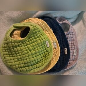 Green Srouts - Set of Four Textured Baby Bibs